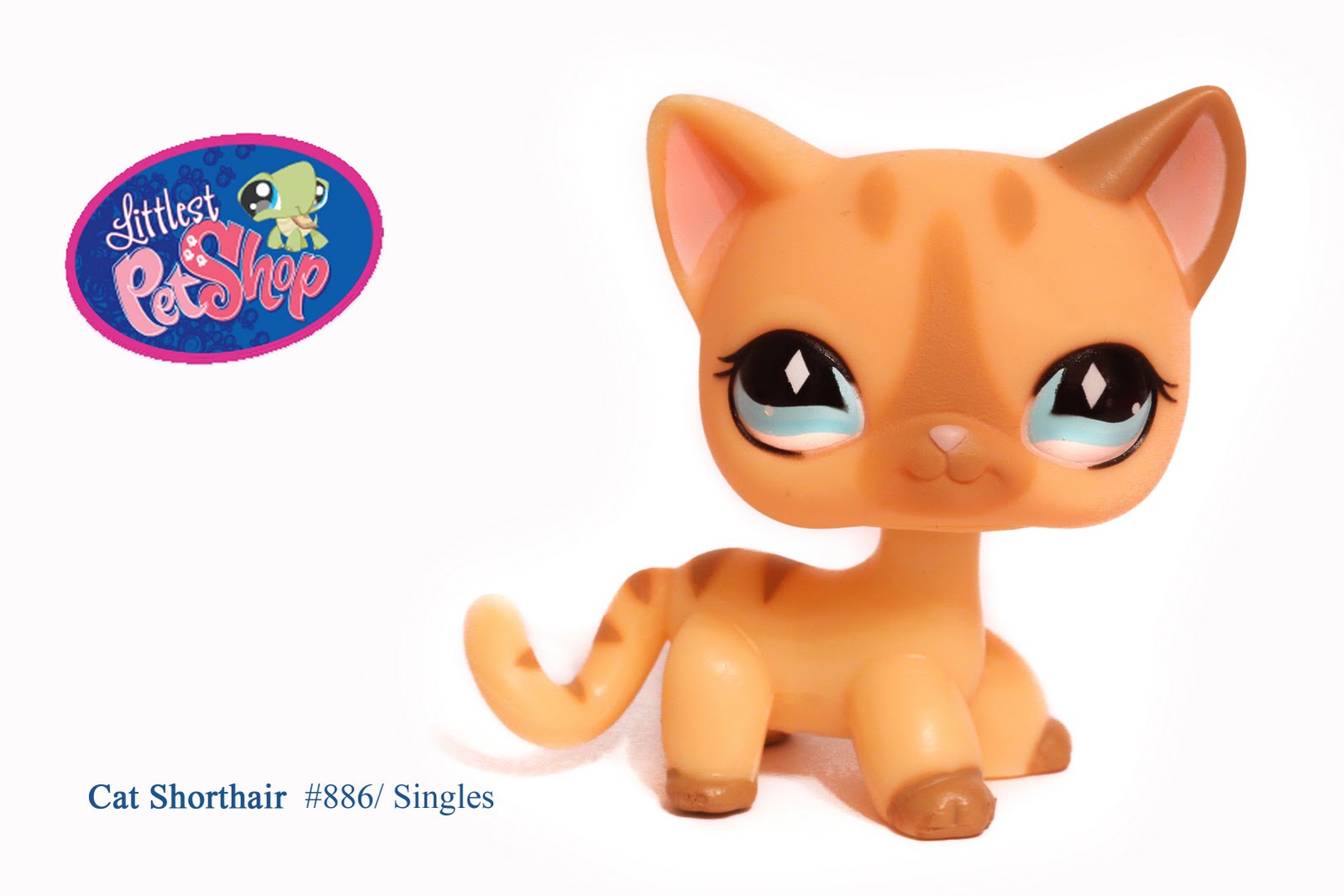 LPS LITTLEST PET SHOP 2008 Sandy Striped Shorthair Cat 886 VGC Diamond Eyes eBay