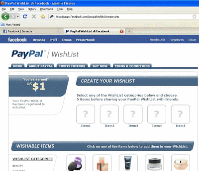 Halaman Create Your WishList Halaman Create Your WishList
