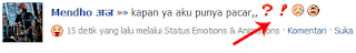 Contoh di status Facebook Contoh emotions & animations di status Facebook