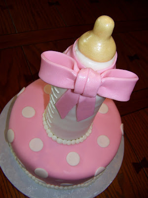 Plumeria Cake Studio: Pink Baby Bottle Cake