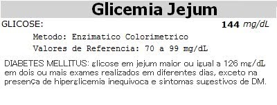 Exame glicemia jejum