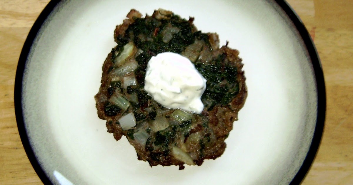 I ♥ kale Swiss Chard Fritters with Creamy Mint Dipping Sauce