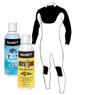 reinigingsproducten voor surfpak - reuk stank