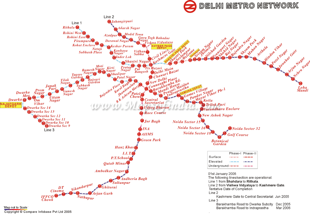 Metro Map Noida