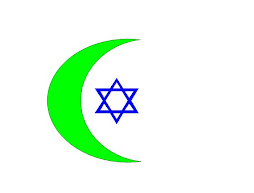 peace symbol - mezz'luna islamica e la stella di davide.