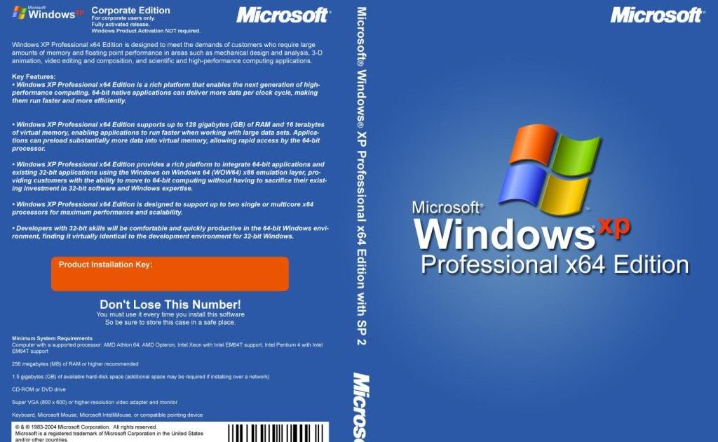 windows xp professional x64 product key 2018