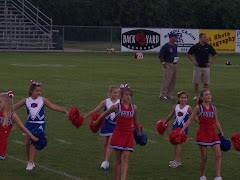 Corrie gets to cheer at highschool game