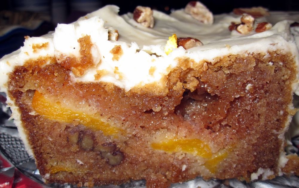 Happy Go Marni Peach Cake with Cream Cheese Frosting Baking, Recipes