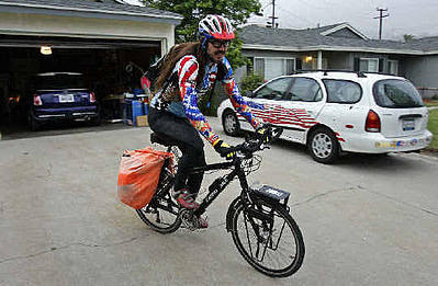 Image of San Bernadion bicycle commuter