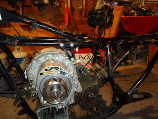 Barstools Suzuki RE5  Step 8   Removed some engine parts