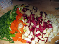 Chopped vegetables