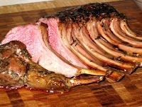 medium-rare lamb chops