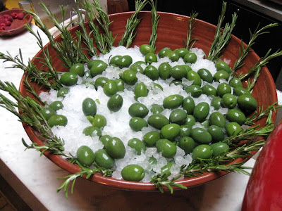 Briny olives, Jamie's Italian, Oxford, UK