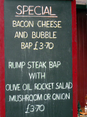 Menu, Maria's Bourough Cafe, London England