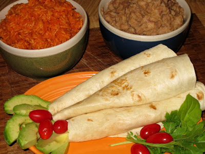 Mexican rice & refried beans