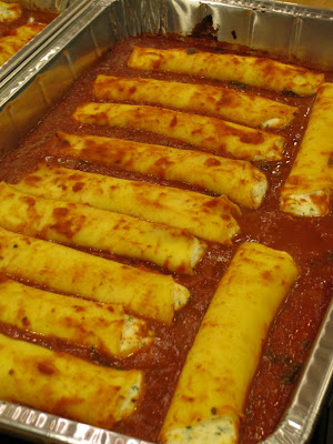 Cheese manicotti