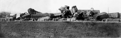 50-Car pile up, Jim C. Morris telegraph tower, Round Lake, IL 1949