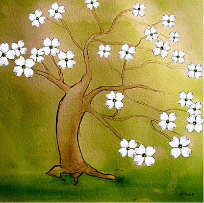Dogwood+flower+painting