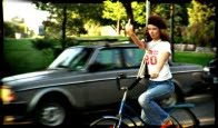 bike giving car driver the finger