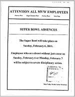 Warning of Super Bowl Sick Day
