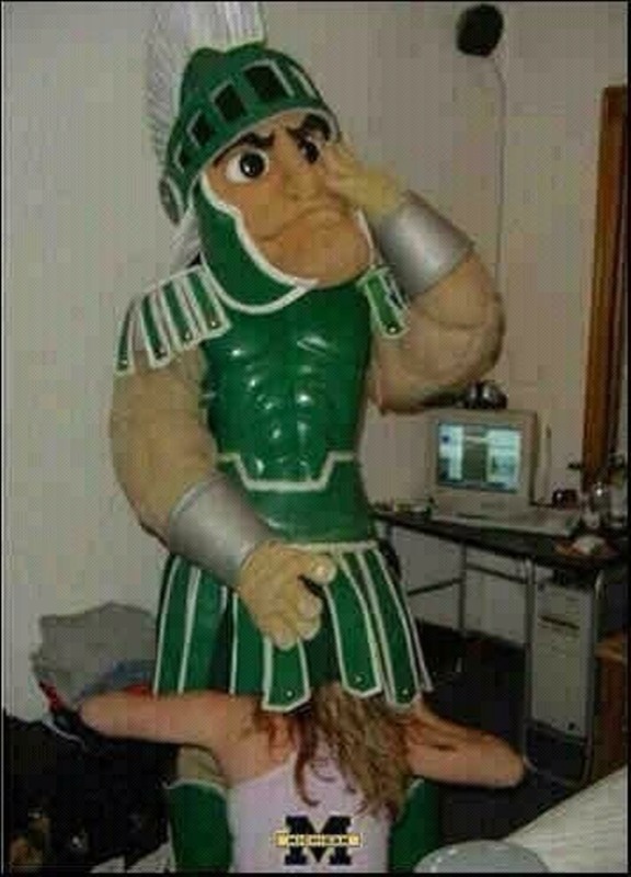 You tightwads need to pony up for this new Sparty statue.  Sparty+mascot