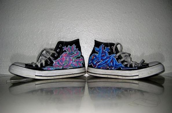 graffiti converse shoes
