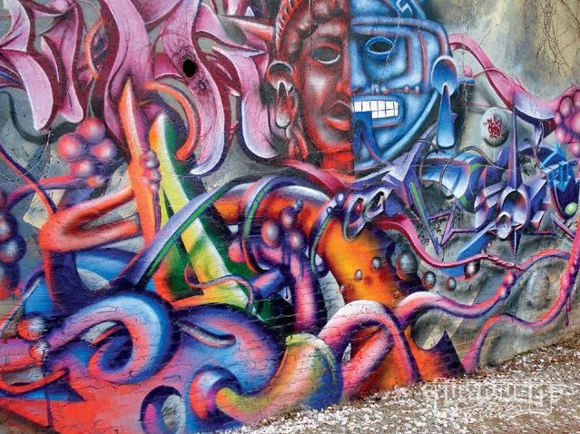 GRAFFITI FONTS: Graffiti Mural 2 Face