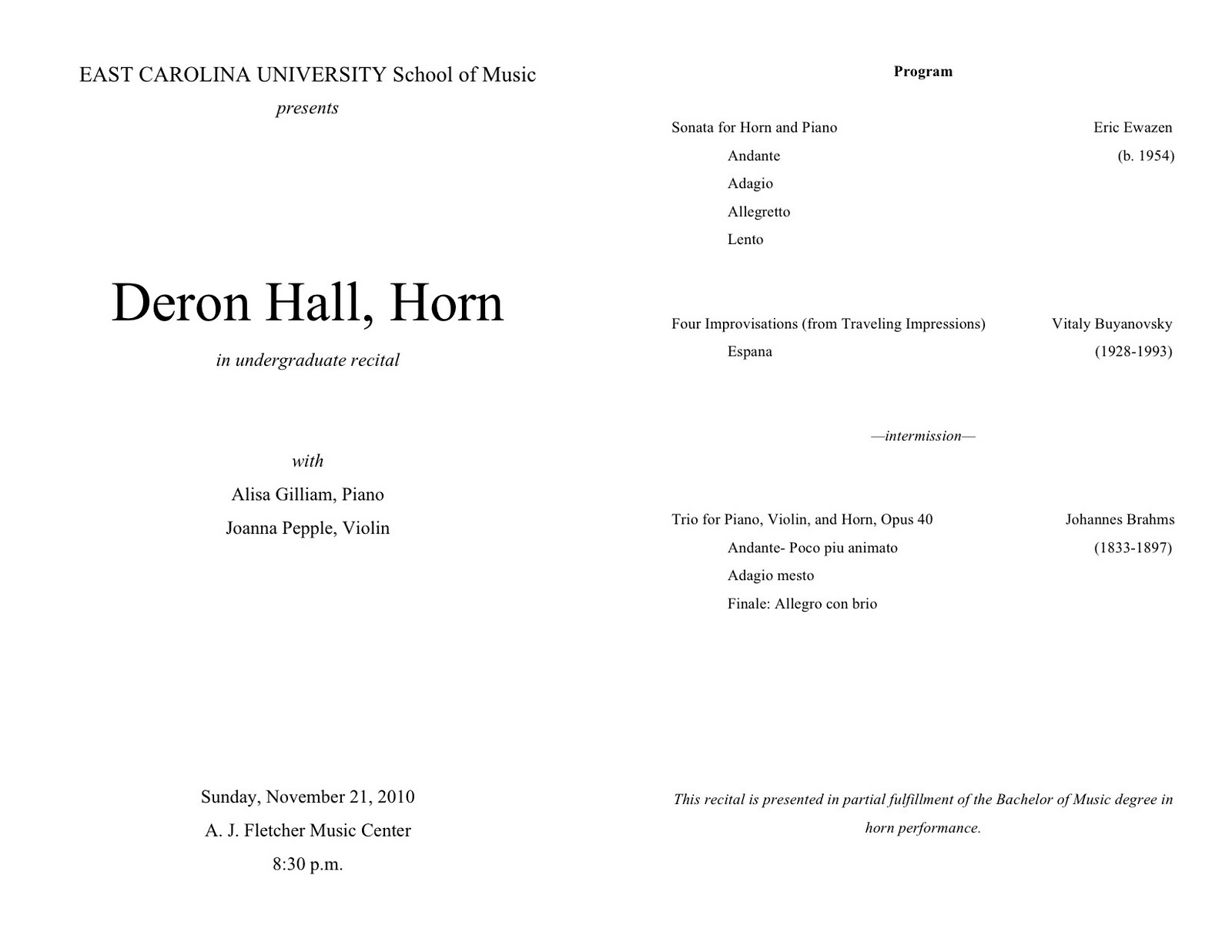 band concert program template
