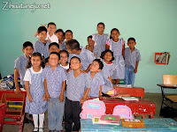 students of mixed grades in classroom