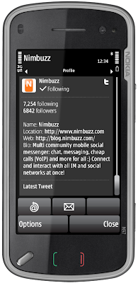 Nimbuzz Twitter Nokia 5800