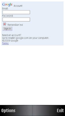 Google Reader Widget Nokia 5800