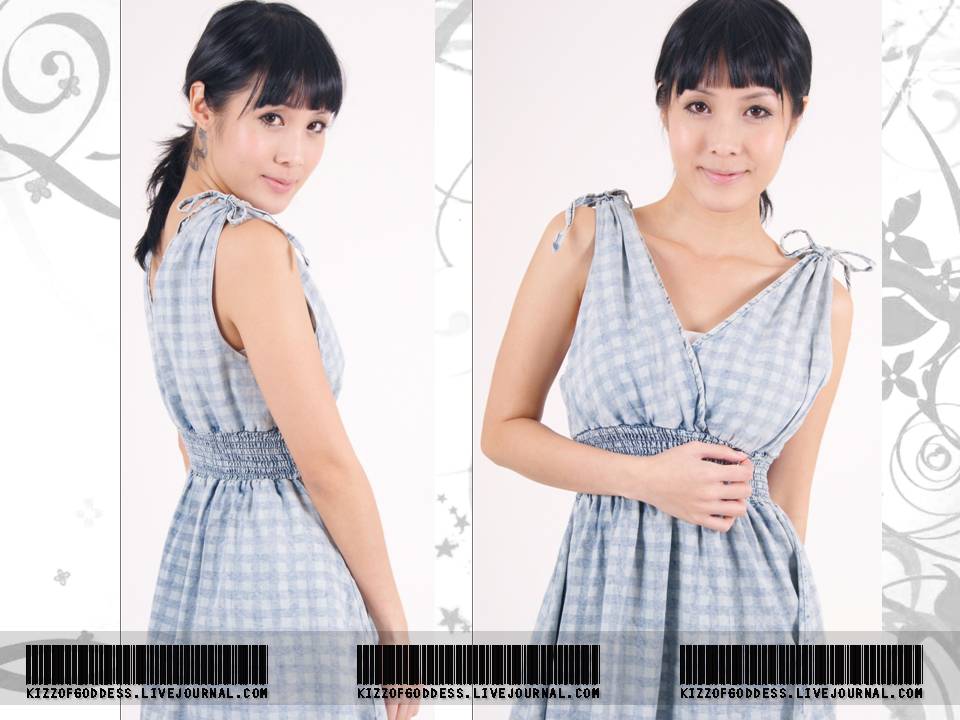 Checkered Blue Dress