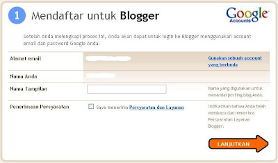 mendaftar di blogger
