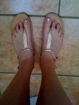 pink sandles @ Brittany's Cleverly Titled Blog