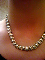 Silver and Gold necklace @ Brittany's Cleverly Titled Blog