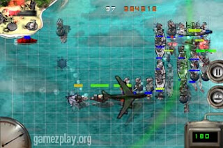ships and planes above sea and islands