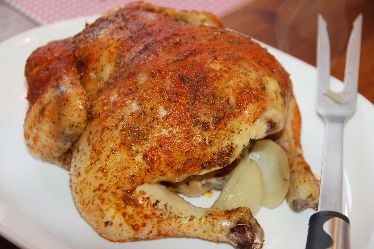 Appetizing Roast Chicken with Emeril's Baby Bam Seasoning