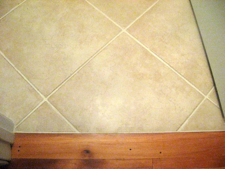 Bathroom floor 16" tiles
