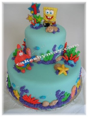 Spongebob Birthday Cakes on Fun Sponge Bob Birthday Cake For A Michael S 1st Birthday  Thank You