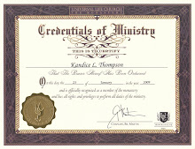 Credentials of Ministry