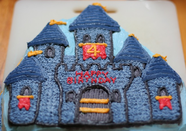 harry potter castle cake. Here is the cake he wanted