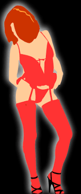My sexy wife vectorized in red lingerie