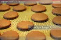 Macarons de chocolate con leche