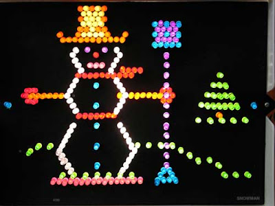 Light Bright image of a snowman