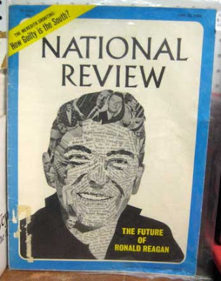 Cover of the National Review with collaged image of Ronald Reagan