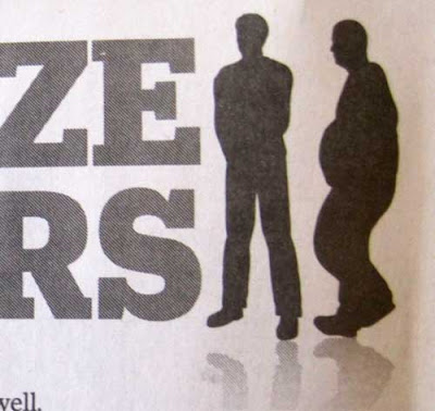 Two men silhouettes next to a SIZE MATTERS heading