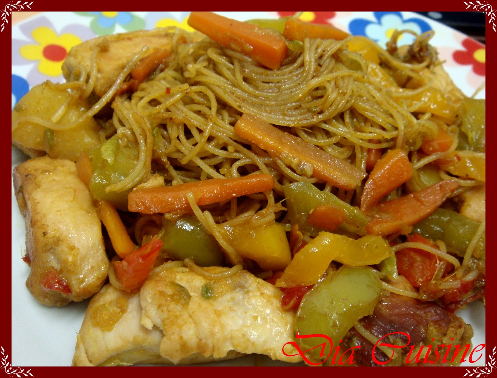 dia.cuisine pui cu legume si taitei de orez