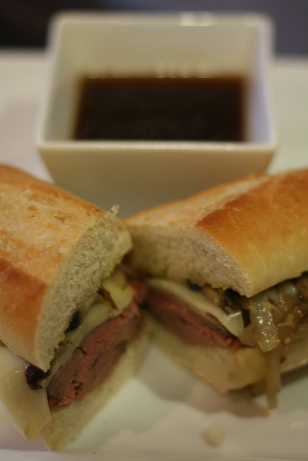 Jill's Test Kitchen Roast Beef Dip Sandwhich