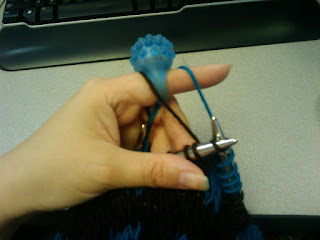 Large lay ring separating yarn strands
