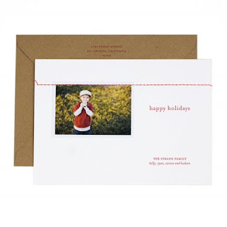 sugar paper hem detail holiday card | simple pretty